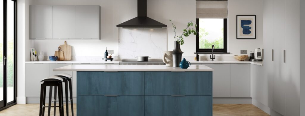 Contemporary Kitchen blue