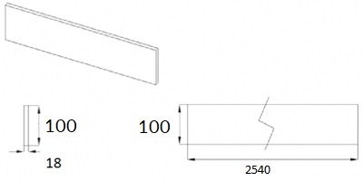 Supermatt Cashmere Ashford Plinth 2540mm W x 100mm H